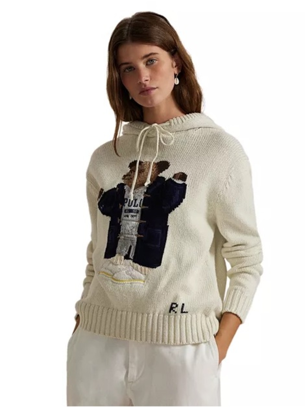 NWOT Polo Bear Hooded Sweater size small